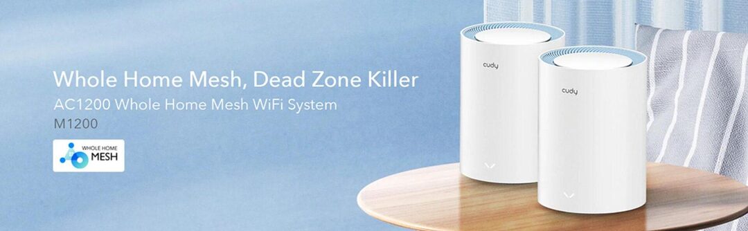 Cudy M1200 Ac1200 Whole Home Mesh Wifi Router (2 Pack) A Cudy M1200 Ac1200 Whole Home Mesh Wifi Router (2 Pack) A