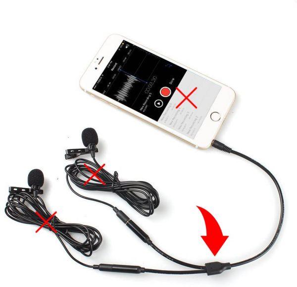 Dual Microphone Adapter For Smartphone &Amp; Laptop B Dual Microphone Adapter For Smartphone &Amp; Laptop B