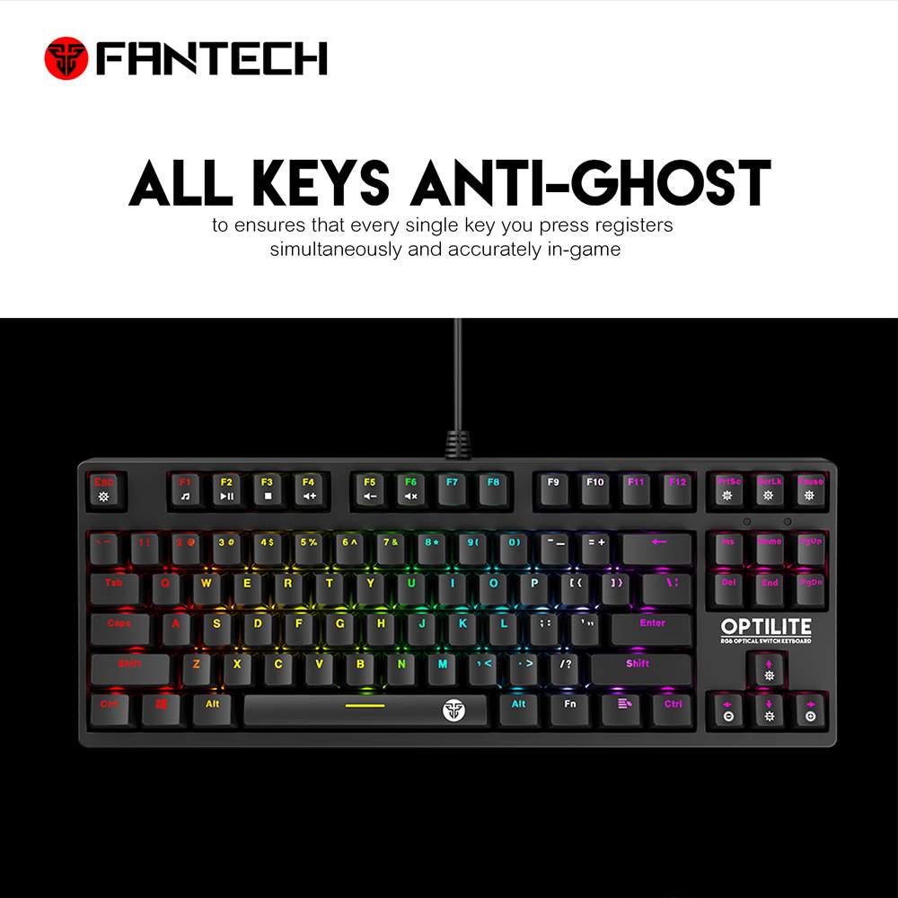 Fantech Mk872 Optilite Rgb Wired Mechanical Gaming Keyboard C Fantech Mk872 Optilite Rgb Wired Mechanical Gaming Keyboard C