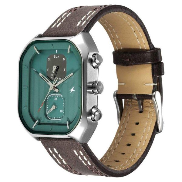 Fastrack 3270Sl03 Fleek Quartz Multifunction Grey Dial Leather Strap Watch Fastrack 3270Sl03 Fleek Quartz Multifunction Grey Dial Leather Strap Watch