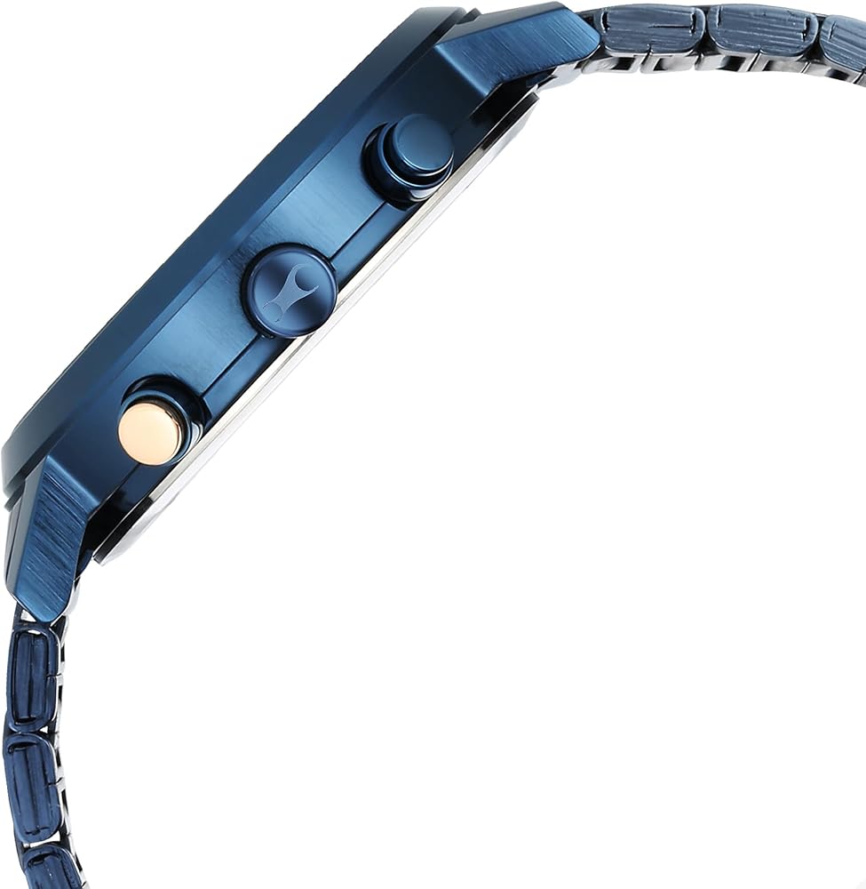 Fastrack 3287Km08 Tick Tock Quartz Analog Blue Dial With Blue Stainless Steel Strap Watch A Fastrack 3287Km08 Tick Tock Quartz Analog Blue Dial With Blue Stainless Steel Strap Watch A