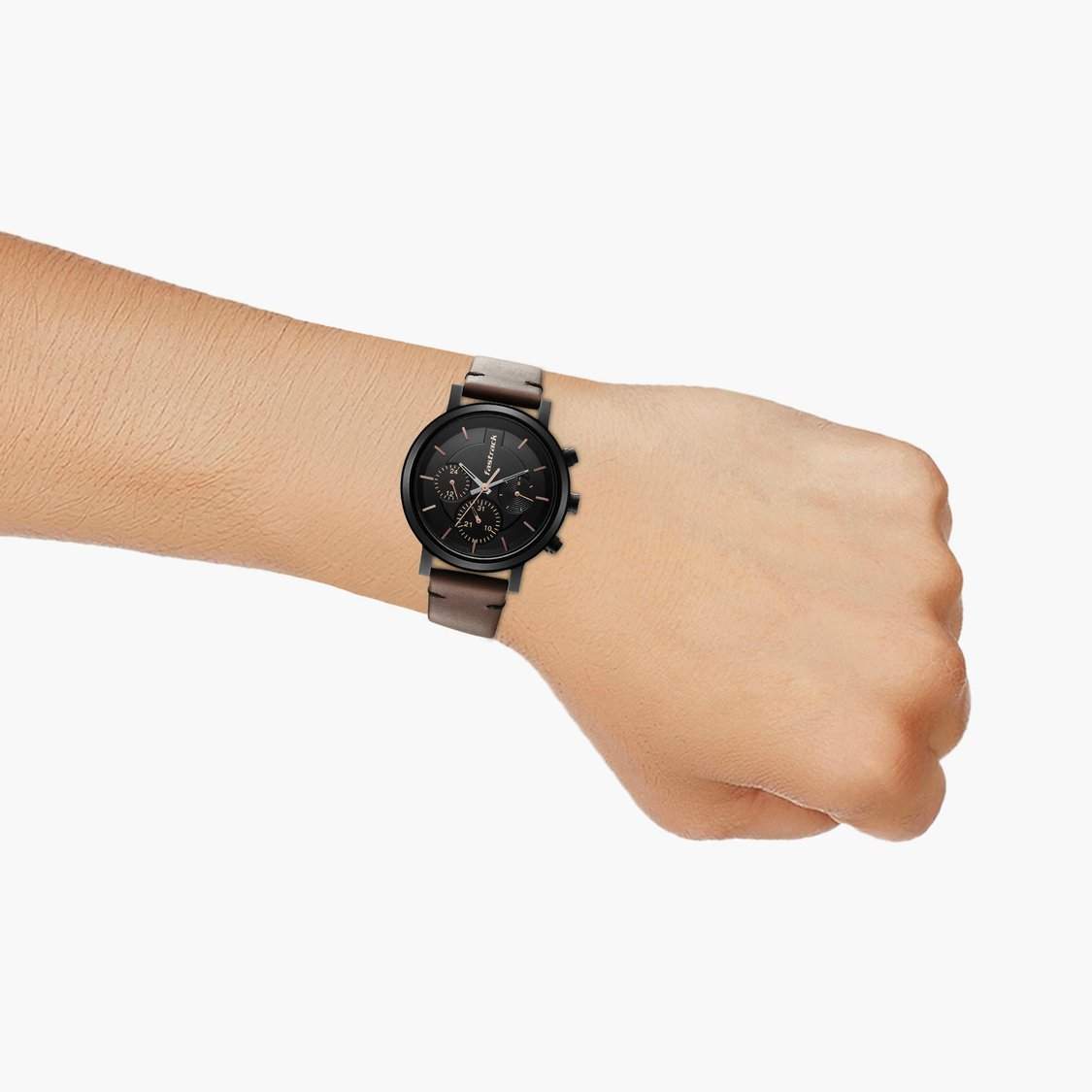 Fastrack 3287Nl01 Tick Tock Black Dial Watch For Guys E Fastrack 3287Nl01 Tick Tock Black Dial Watch For Guys E