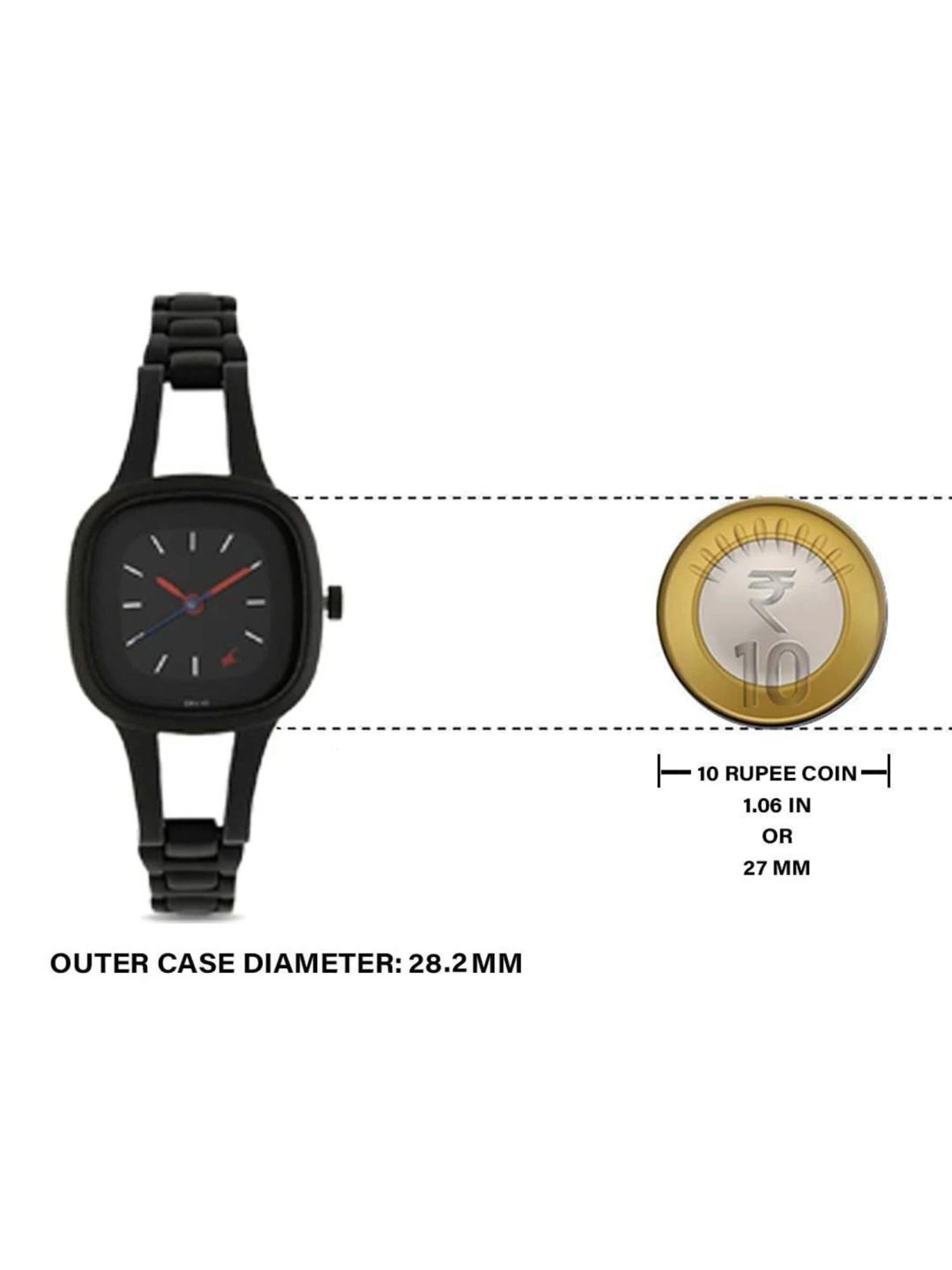 Fastrack Ladies Watch Ns6147Nm02 Quartz Analog Black Dial Metal Strap Watch For Girls F Fastrack Ladies Watch Ns6147Nm02 Quartz Analog Black Dial Metal Strap Watch For Girls F