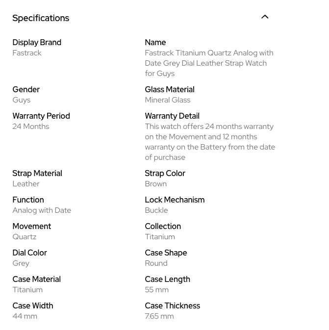 Fastrack Nn3205Tl01 Titanium Quartz Analog Date Grey Dial Leather Strap Watch D Fastrack Nn3205Tl01 Titanium Quartz Analog Date Grey Dial Leather Strap Watch D