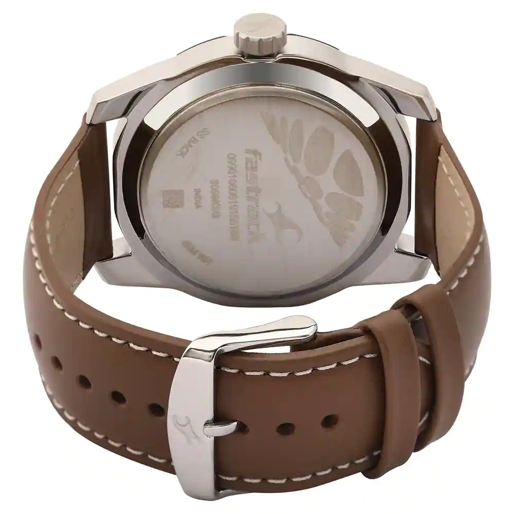 Fastrack Np3099Sl04 Quartz Analog Black Dial Leather Strap Watch C Fastrack Np3099Sl04 Quartz Analog Black Dial Leather Strap Watch C