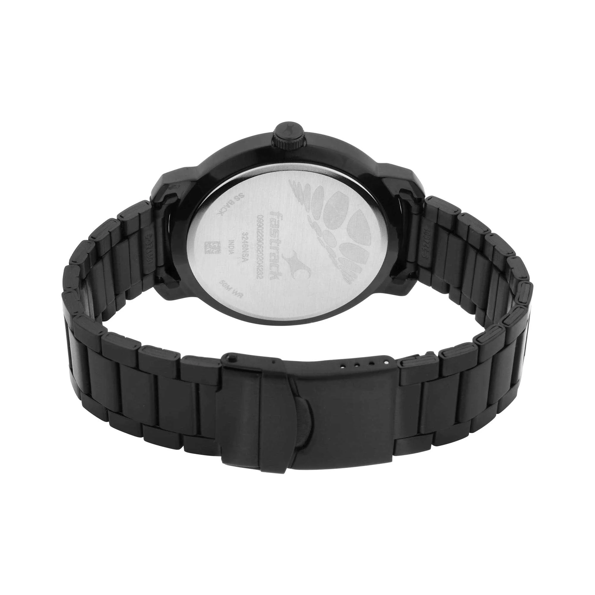 Fastrack Nr3246Nm01 Bare Basics Quartz Analog Blue Dial Stainless Steel Strap Watch B Fastrack Nr3246Nm01 Bare Basics Quartz Analog Blue Dial Stainless Steel Strap Watch B