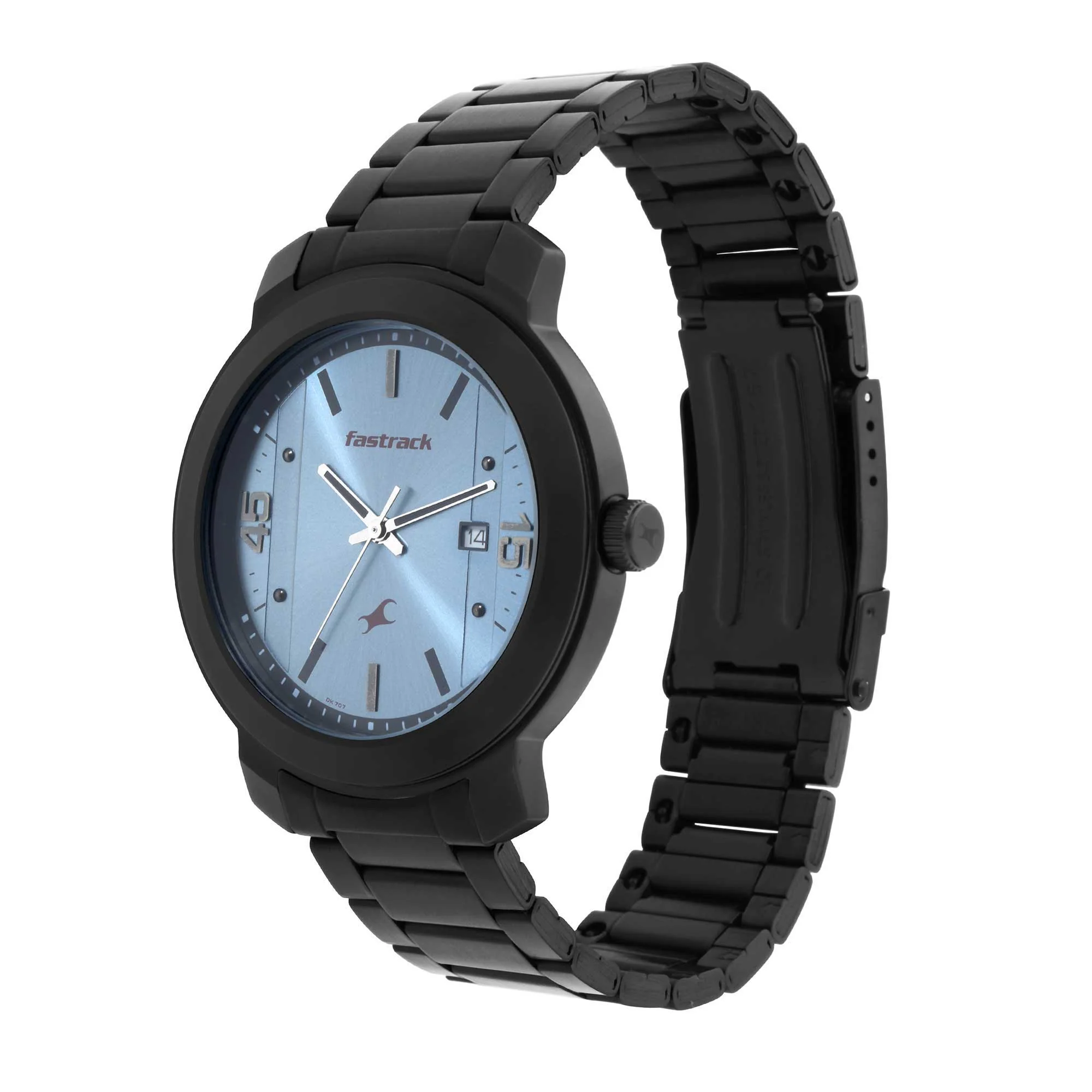 Fastrack Nr3246Nm01 Bare Basics Quartz Analog Blue Dial Stainless Steel Strap Watch Fastrack Nr3246Nm01 Bare Basics Quartz Analog Blue Dial Stainless Steel Strap Watch