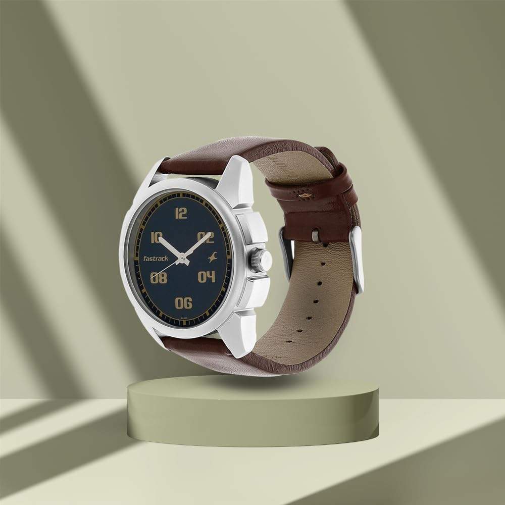 Fastrack Ns3124Sl02 Blue Dial Quartz Analog Watch A Fastrack Ns3124Sl02 Blue Dial Quartz Analog Watch A