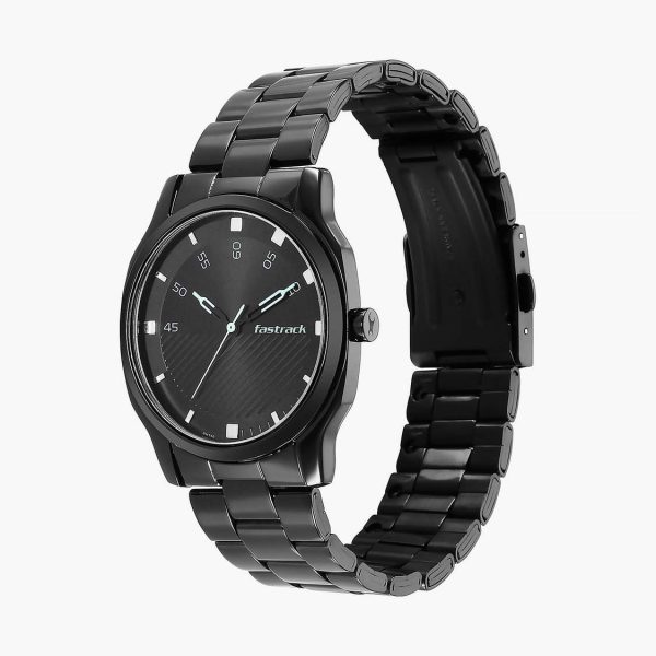 Fastrack Ns3255Nm02 Stunners Quartz Analog Black Dial Stainless Steel Strap Watch Fastrack Ns3255Nm02 Stunners Quartz Analog Black Dial Stainless Steel Strap Watch
