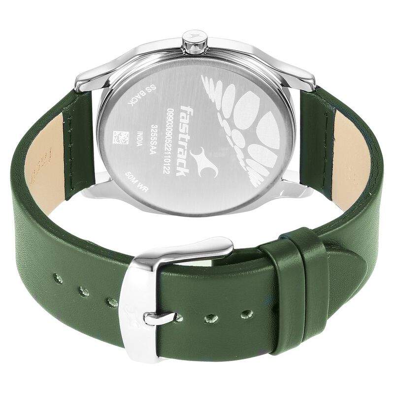 Fastrack Ns3255Sl02 Stunners Quartz Analog Green Dial Leather Strap Watch D Fastrack Ns3255Sl02 Stunners Quartz Analog Green Dial Leather Strap Watch D