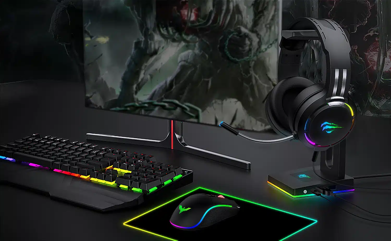 Havit Kb380L Rgb Wired Gaming Keyboard, Mouse &Amp; Rgb Headphone Combo F Havit Kb380L Rgb Wired Gaming Keyboard, Mouse &Amp; Rgb Headphone Combo F