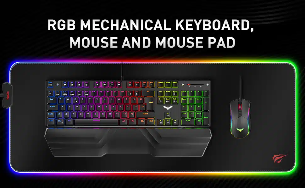 Havit Kb511L Rgb Wired Gaming Keyboard, Mouse &Amp; Mouse Pad Combo A Havit Kb511L Rgb Wired Gaming Keyboard, Mouse &Amp; Mouse Pad Combo A
