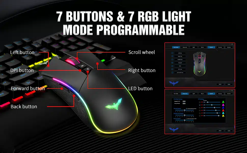 Havit Kb511L Rgb Wired Gaming Keyboard, Mouse &Amp; Mouse Pad Combo C Havit Kb511L Rgb Wired Gaming Keyboard, Mouse &Amp; Mouse Pad Combo C