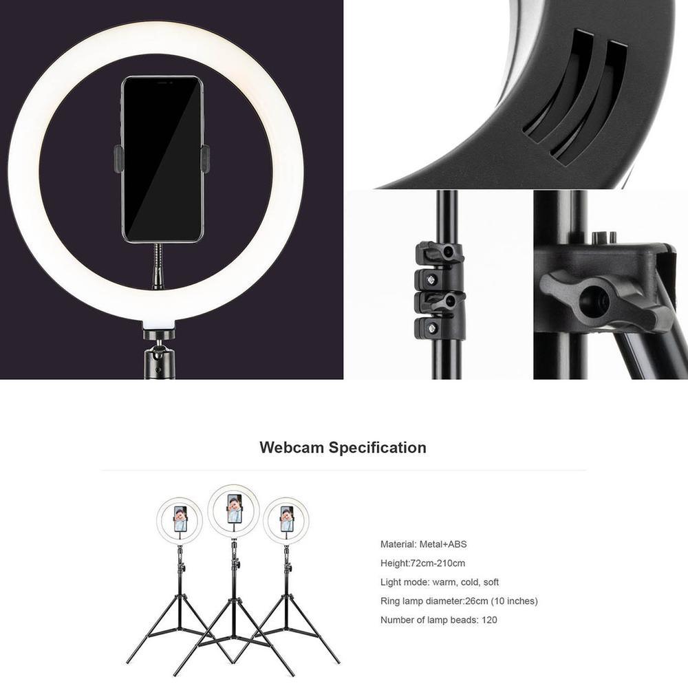Havit St7012 Pro Tripod With 10 Inches Ring Light For Live Streaming E Havit St7012 Pro Tripod With 10 Inches Ring Light For Live Streaming E
