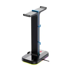Havit TH650 RGB Headset Stand with Dual Hanger & 2 USB Ports