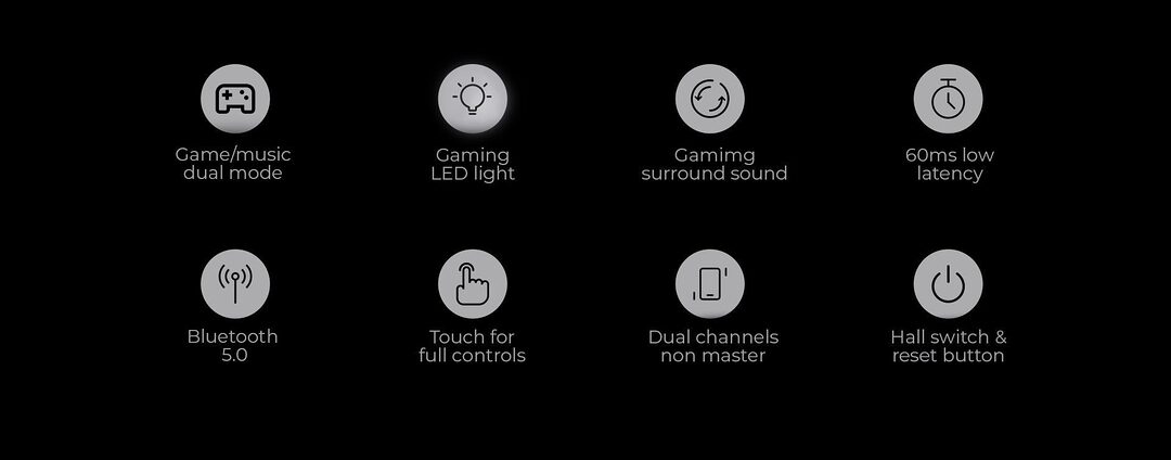 Havit Tw952 Pro Tws Bluetooth Rgb Stereo Gaming Earbuds A