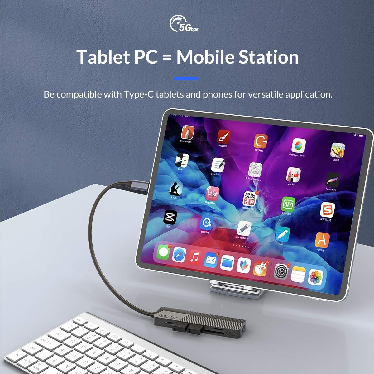 Orico Mdk 5P Type C 5 In 1 Multifunctional Docking Station C Orico Mdk 5P Type C 5 In 1 Multifunctional Docking Station C