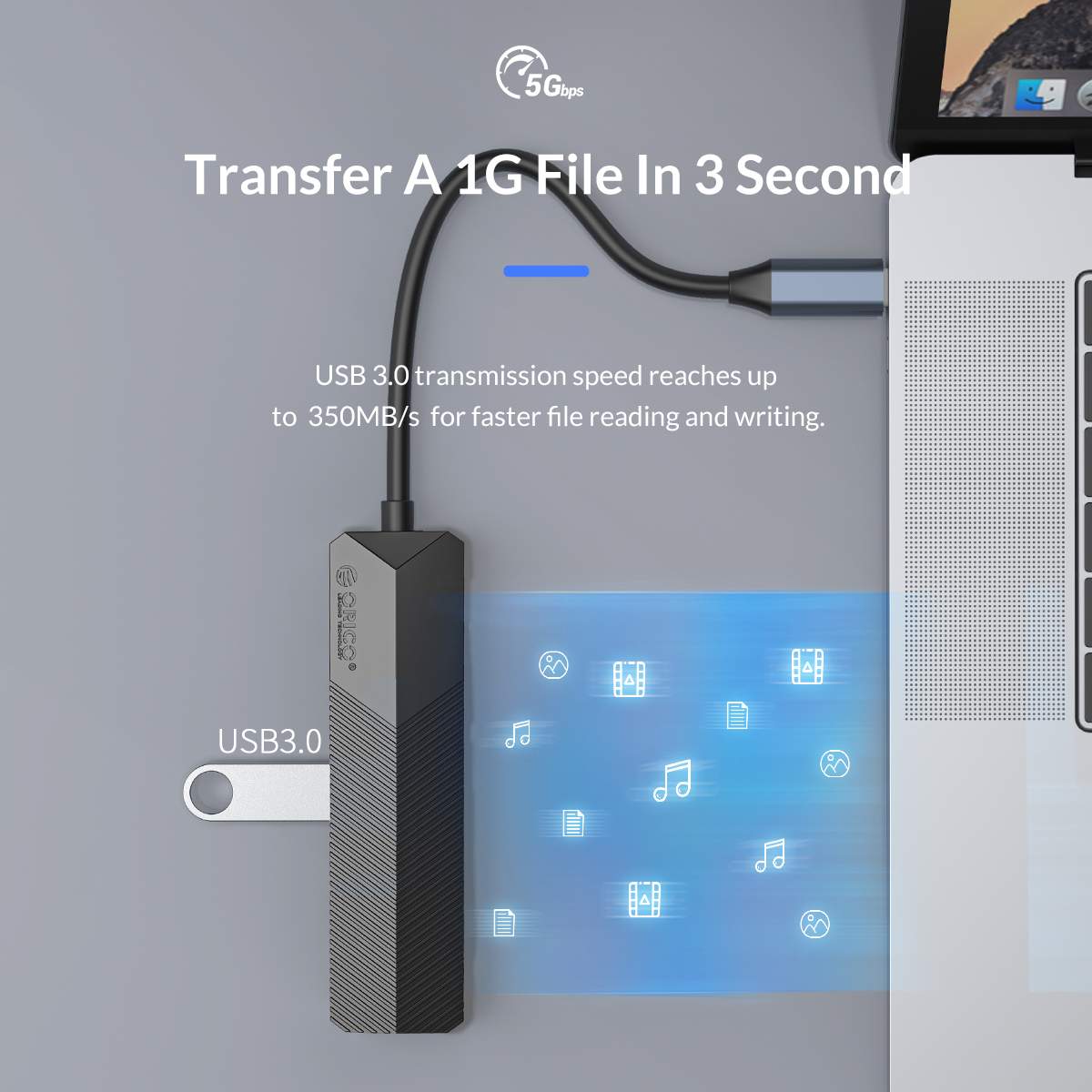 Orico Mdk 5P Type C 5 In 1 Multifunctional Docking Station E Orico Mdk 5P Type C 5 In 1 Multifunctional Docking Station E