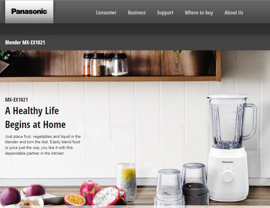 Panasonic Mx Ex1021 Juicer Blender With Double Dry Mill D Panasonic Mx Ex1021 Juicer Blender With Double Dry Mill D