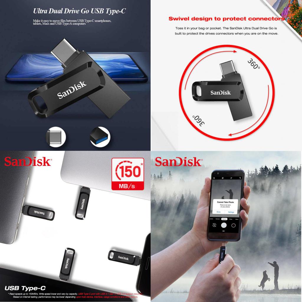 Sandisk 32Gb Ultra Dual Drive Go Usb Type C Pen Drive C