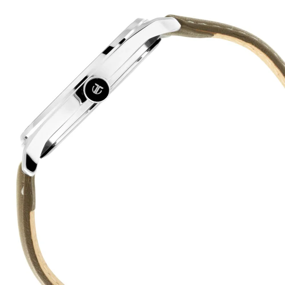 Titan Men's Np1802Sl08 Urban Edge Lustrous Olive Dial Leather Watch C