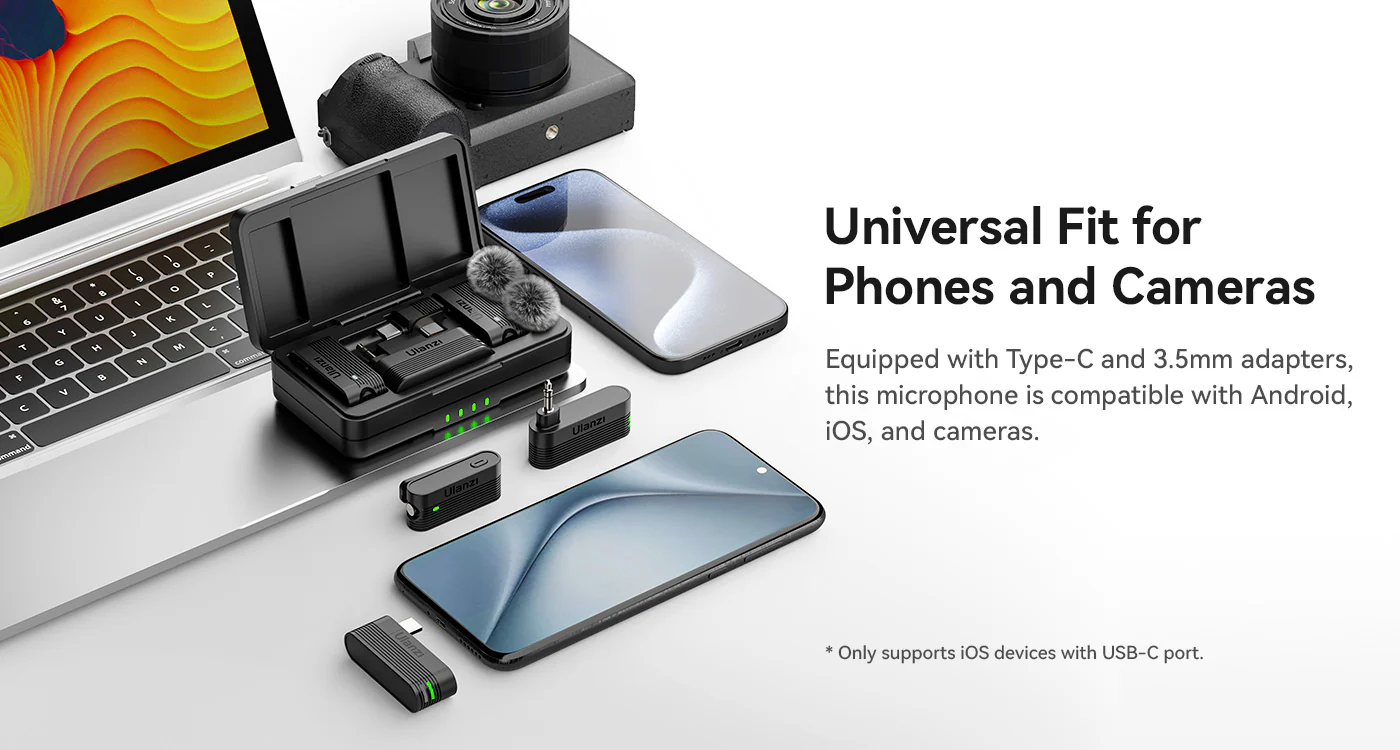 Ulanzi A100 Wireless Lavalier Microphone E