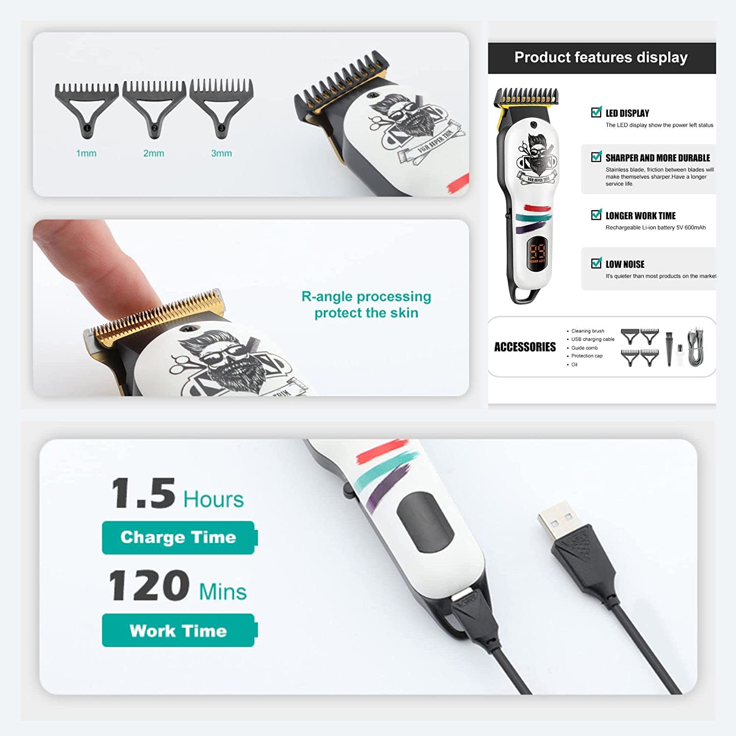 Vgr V 971 Professional Rechargeable Hair Trimmer E Vgr V 971 Professional Rechargeable Hair Trimmer E