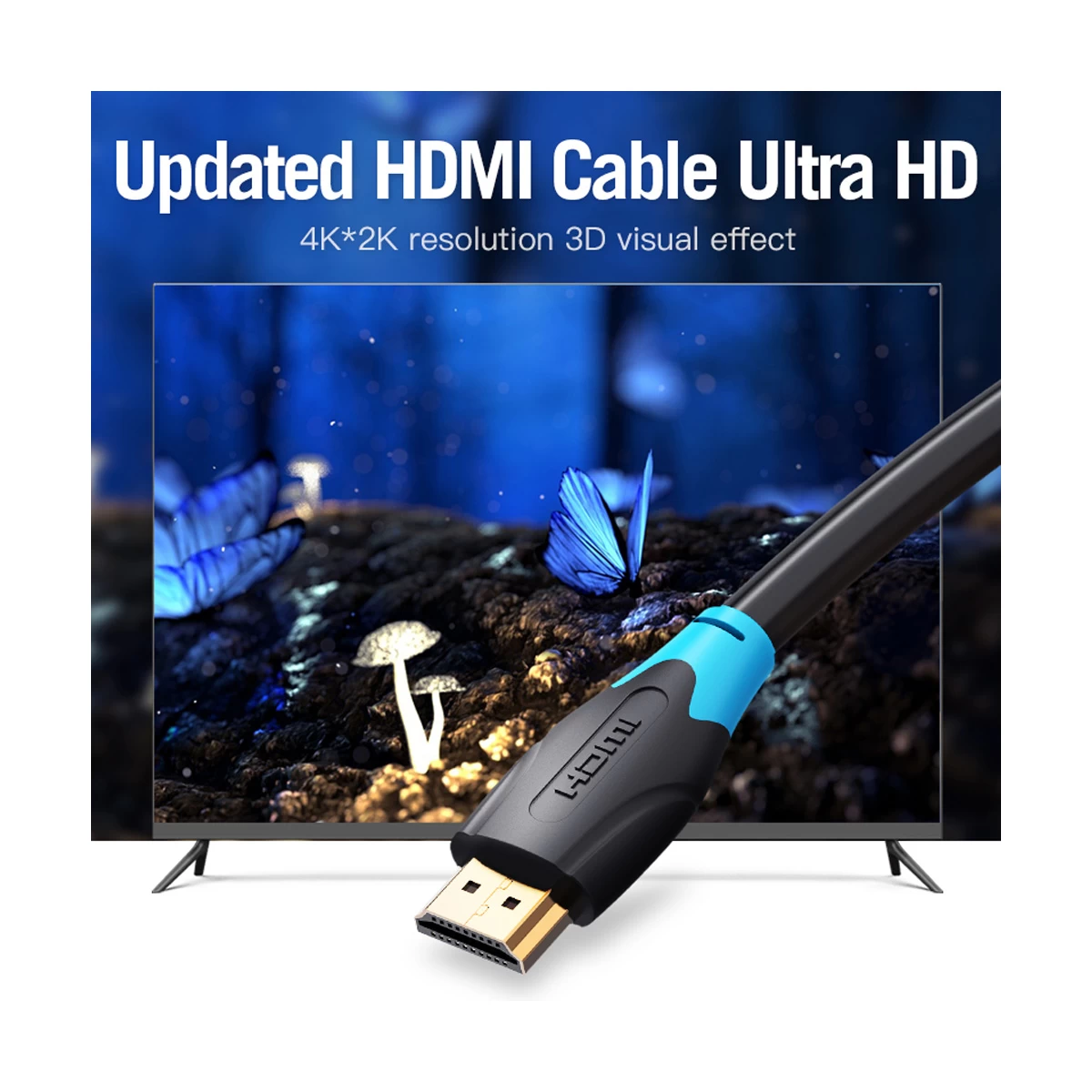 Vention Aacbl Hdmi 2 0 Male To Male, 10 Meter, Cable D Vention Aacbl Hdmi 2 0 Male To Male, 10 Meter, Cable D