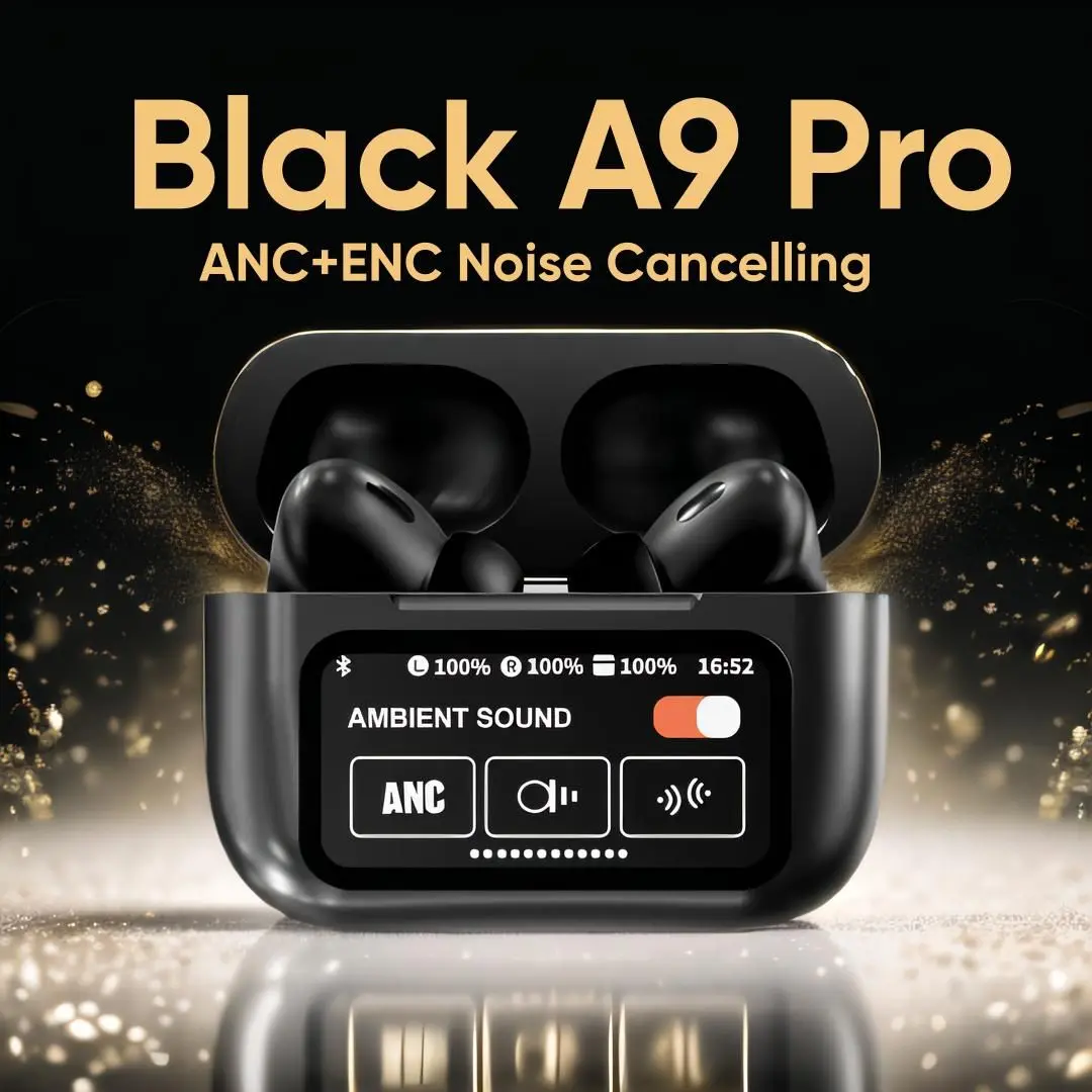 A9 Pro Anc Touch Screen Display Earbuds Ad