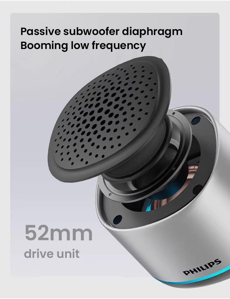 Philips Tas1009 Mini Bluetooth Speaker Compact &Amp; Powerful Sound C