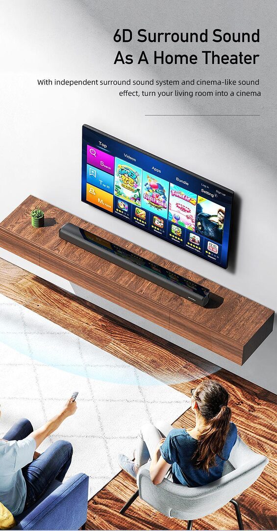 Awei Y999 50W Home Theater Wireless Speaker Soundbar B