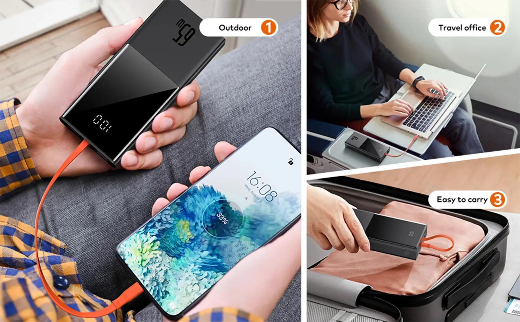 Baseus Elf Ppjl000001 20000Mah Black 65W Power Bank With Digital Display D Baseus Elf Ppjl000001 20000Mah Black 65W Power Bank With Digital Display D