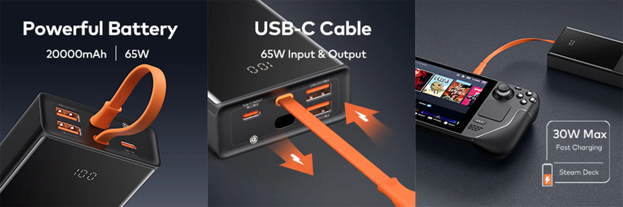 Baseus Elf Ppjl000001 20000Mah Black 65W Power Bank With Digital Display F Baseus Elf Ppjl000001 20000Mah Black 65W Power Bank With Digital Display F