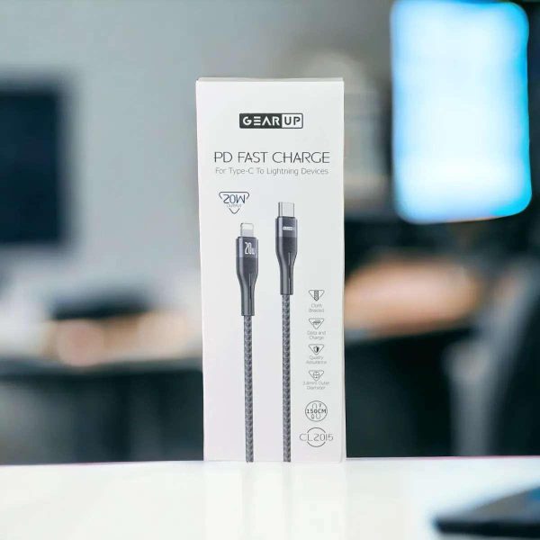 Gearup Cl2015 Type C To Lightning 20W Pd Fast Charging Cable &Amp;Amp; Data Cable 1.5M Gearup Cl2015 Type C To Lightning 20W Pd Fast Charging Cable &Amp;Amp; Data Cable 1.5M