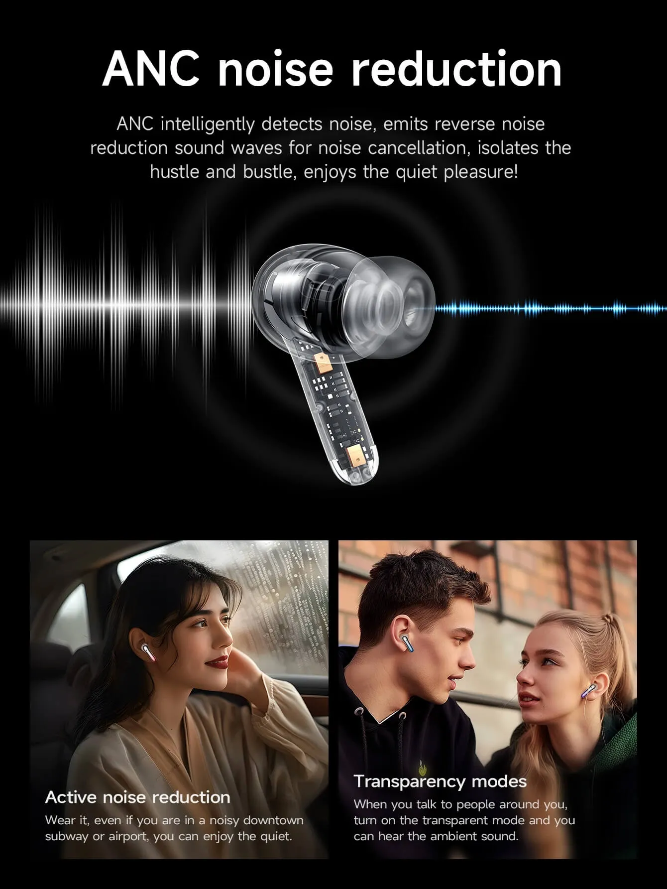 Hoco Eq16 Anc+Enc Tws Wireless Earbuds C Hoco Eq16 Anc+Enc Tws Wireless Earbuds C