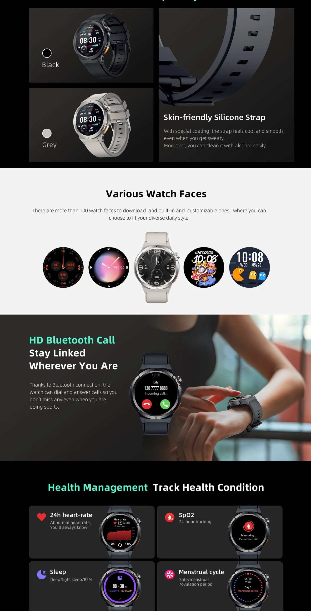Qcy Watch Active Gx Amoled Display Bluetooth Calling Smartwatch B