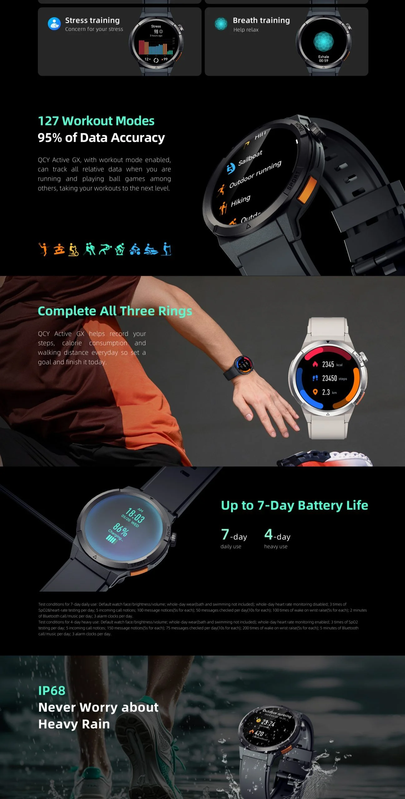 Qcy Watch Active Gx Amoled Display Bluetooth Calling Smartwatch C