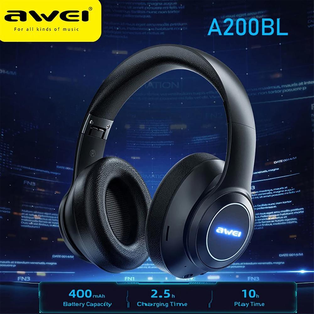Awei A200Bl Rgb Bluetooth 5 3 Headphones With Mic Over Ear B