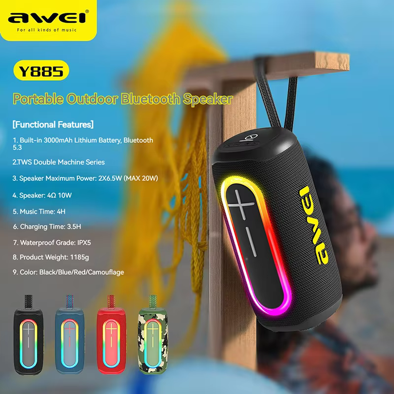 Awei Y885 Outdoor Bluetooth Speake A