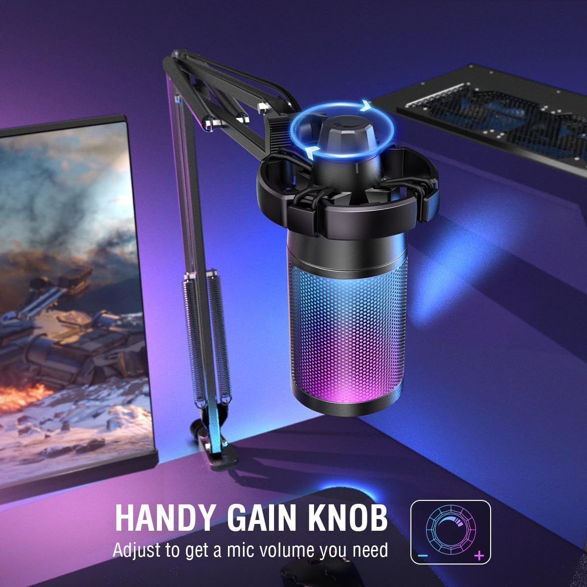 Fifine Ampligame A6T Gaming Pc Usb Microphone &Amp; Podcast Condenser Mic With Boom Arm Microphone D Fifine Ampligame A6T Gaming Pc Usb Microphone &Amp; Podcast Condenser Mic With Boom Arm Microphone D