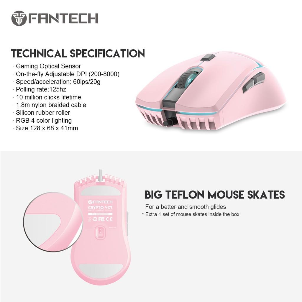 Fantech Crypto Vx7 Sakura Edition Wired Gaming Mouse C
