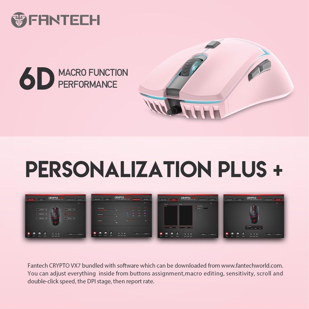 Fantech Crypto Vx7 Sakura Edition Wired Gaming Mouse D