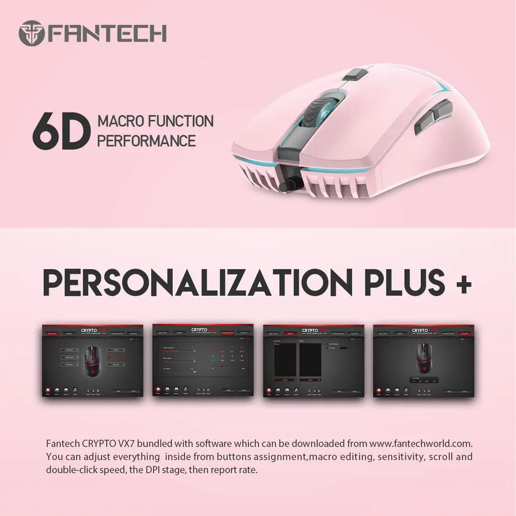 Fantech Crypto VX7 Sakura Edition Wired Gaming Mouse - Price In BD