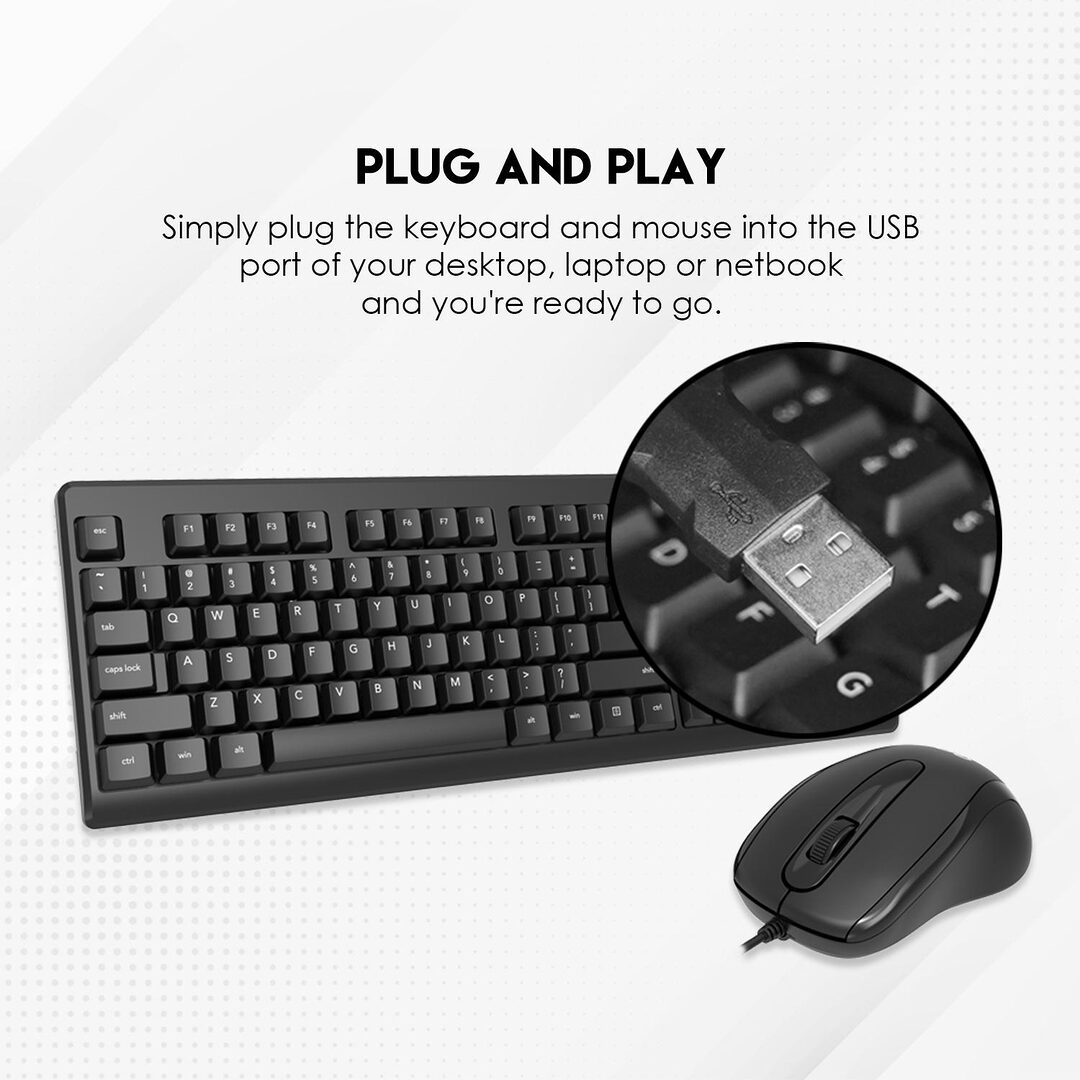 Fantech Go Km103 Wired Keyboard &Amp; Mouse Combo D