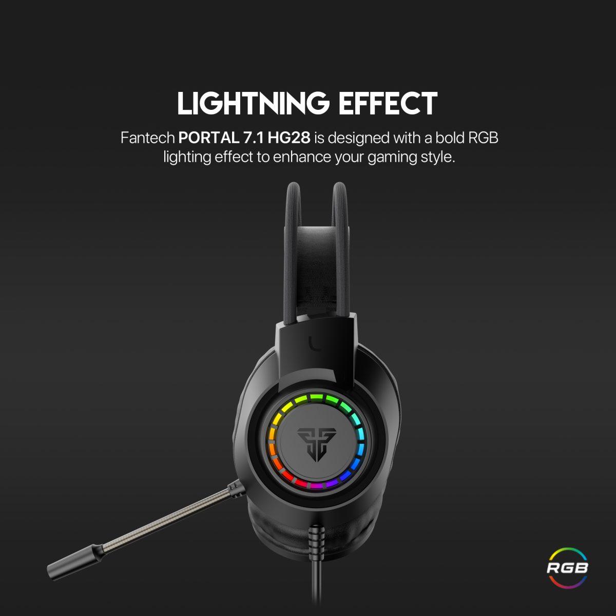 Fantech Portal 7 1 Hg28 Rgb Wired Gaming Headphone F