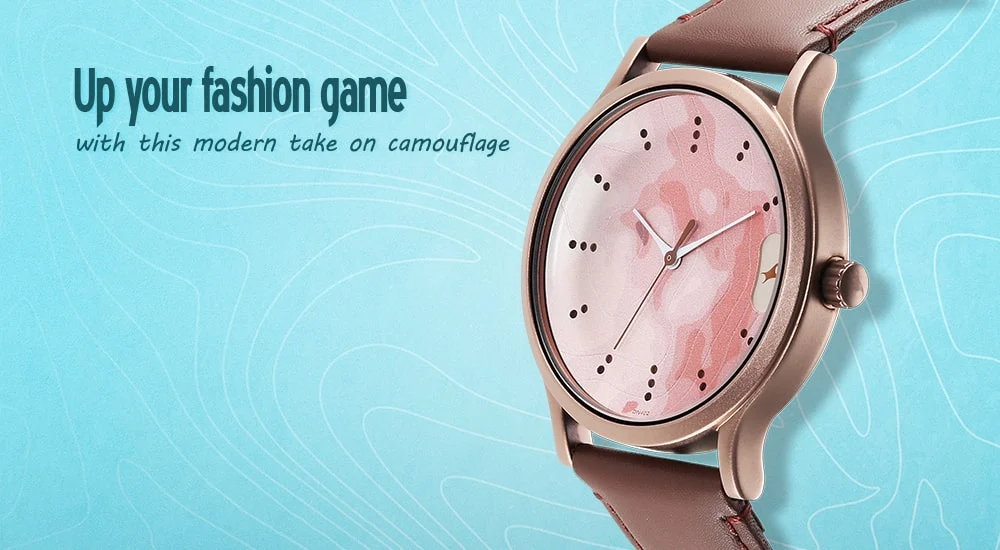 Fastrack 3296Ql01 Urban Camo Blue Dial Ladies Watch D Fastrack 3296Ql01 Urban Camo Blue Dial Ladies Watch D