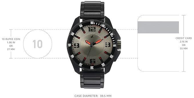 Fastrack Nr3084Nm01 Quartz Analog Dial Stainless Steel Strap Watch E