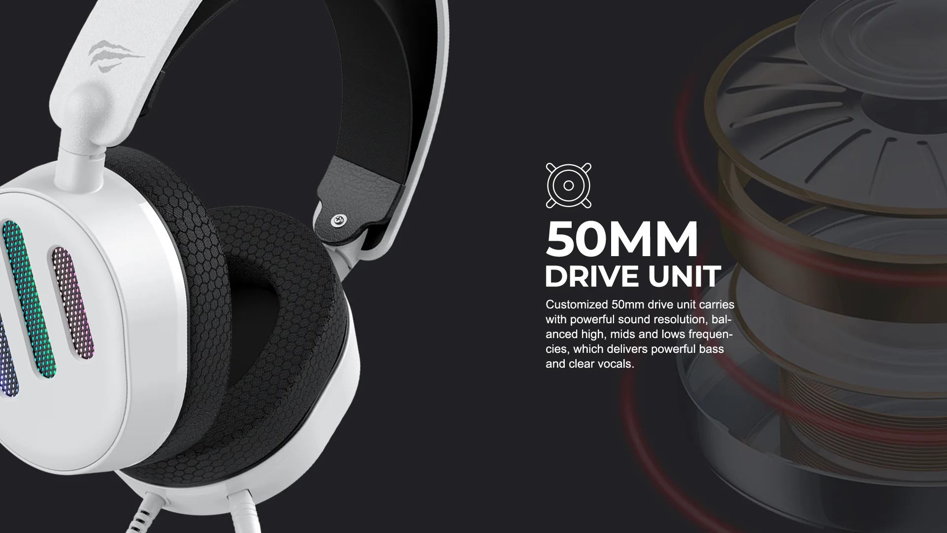 Havit H2038U Rgb Wired Gaming Headphone C