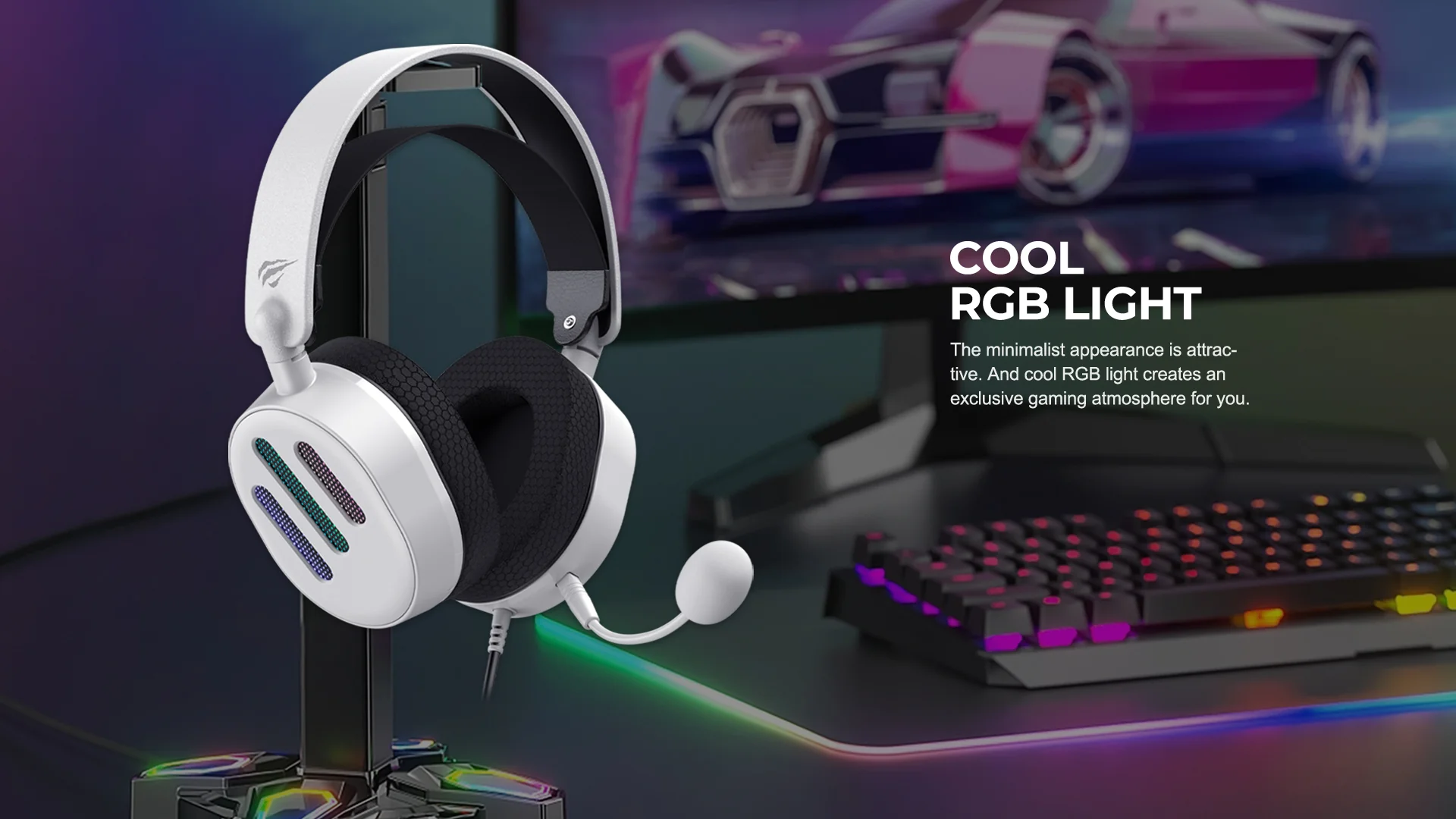 Havit H2038U Rgb Wired Gaming Headphone D
