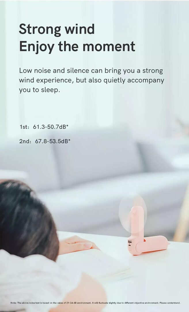 Jisulife F8X Mini Fan Portable Fan D